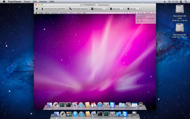 TeamViewer - Fernwartung mit Mac OS X Lion (Bild: Hersteller)